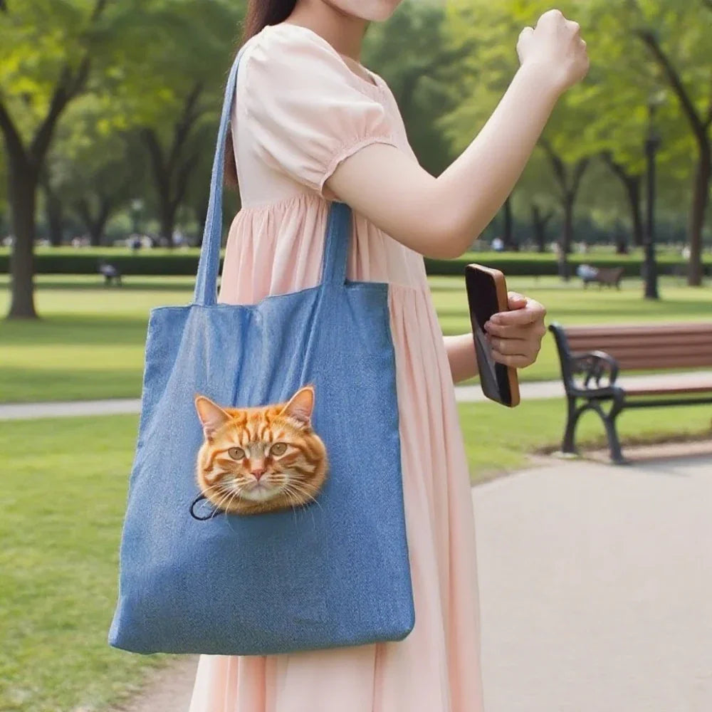 Bee Shaped Pet Bag - canvas cat carrier tote