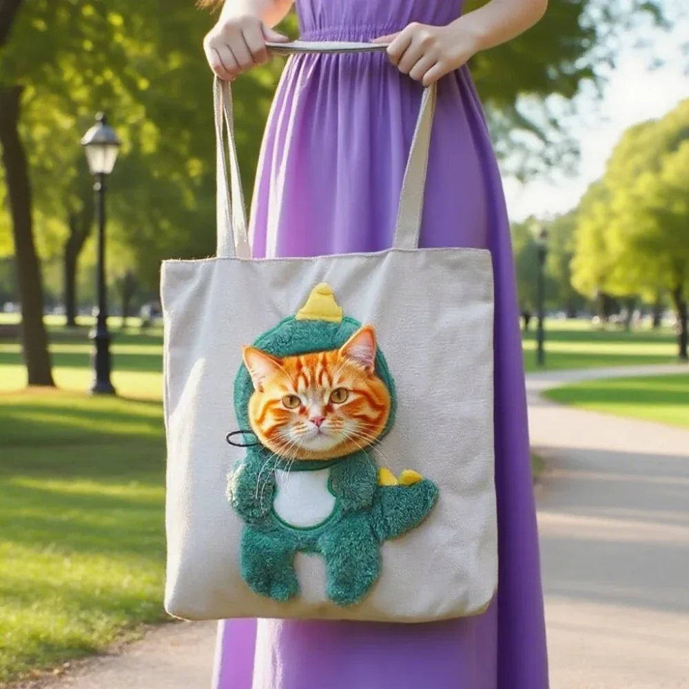 Bee Shaped Pet Bag - canvas cat carrier tote