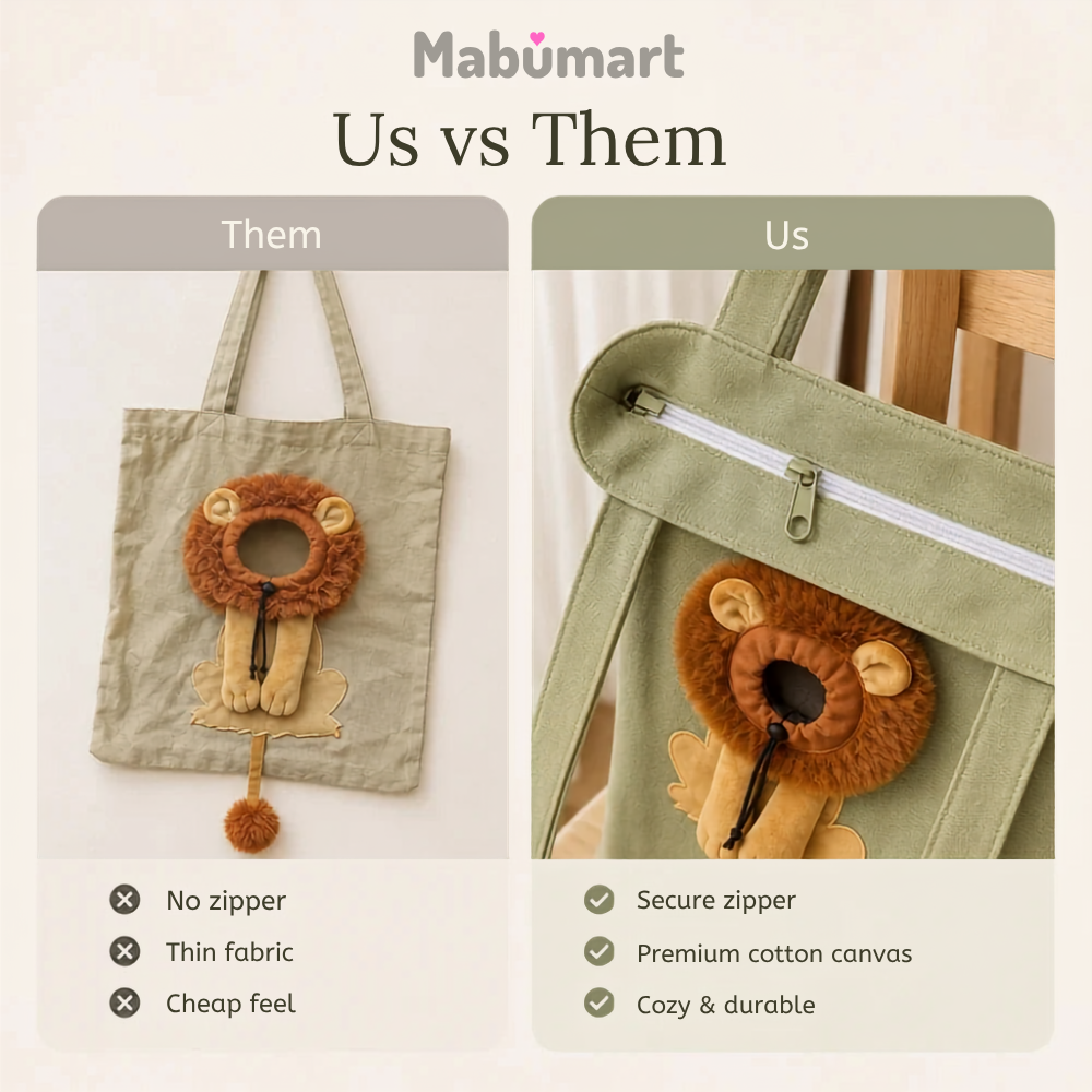 Lion Shaped Cat Carrier Bag